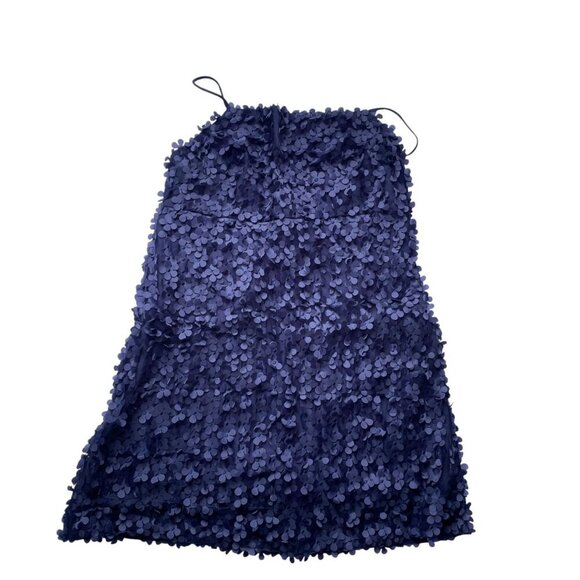 Anthropologie Dresses & Skirts - NWT By Anthropologie 3D Floral Embellished Mini Dress Navy Blue Size XS
